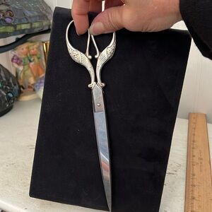 Antique Ornate lacross Schnefel brothers Newark NJ Germany scissors 9”